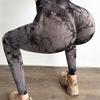 Seamless Tie Dye Print Gym Pants High Waist Tummy Control Yoga Tights Elastic Sports Leggings for Women Spandex