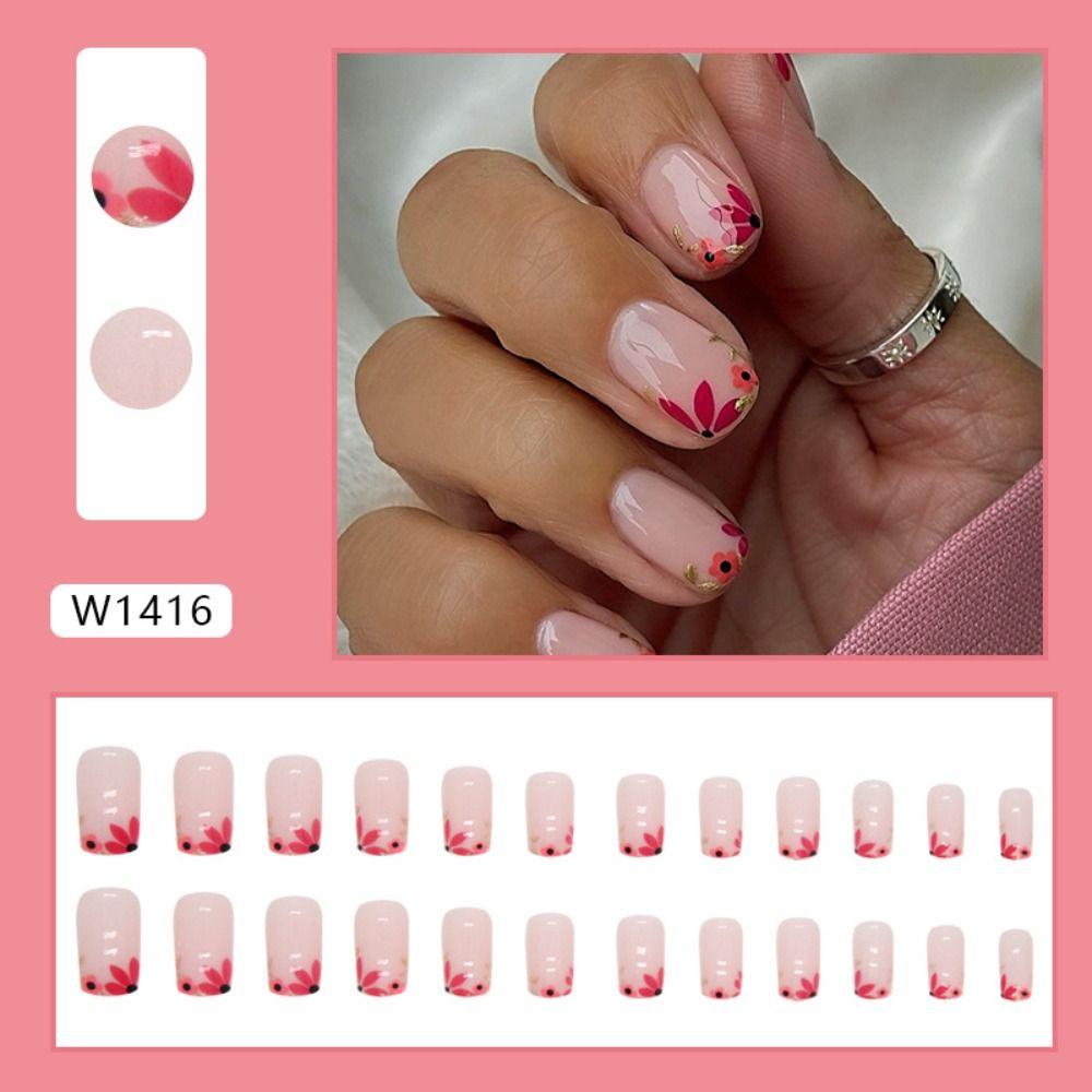 Full Cover Fake Nials Long Square Nail Tips New Press On Nails Women Girls