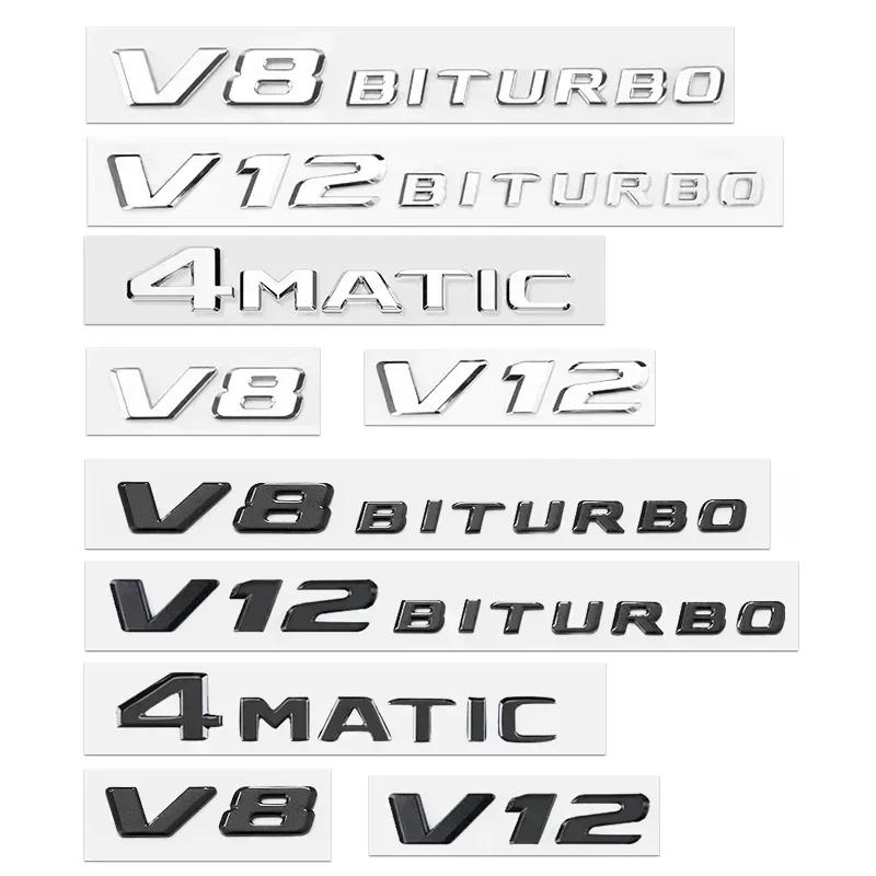 Njrgz1 2025 Новые 3D буквы для автомобильных наклеек Mercedes Benz AMG C200 C220 C250 C300 E300 E320 V6 V8 W205 W204 W213 Эмблема логотипа на багажник Аксе