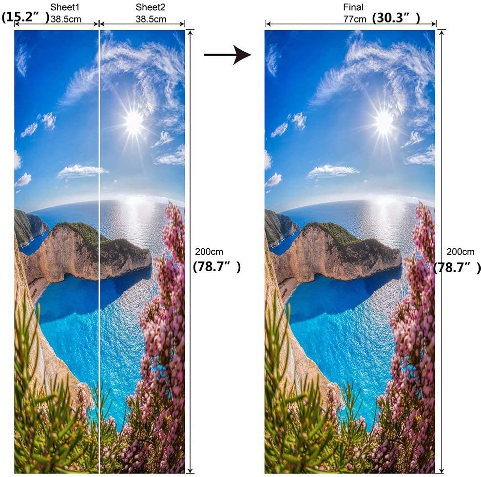 Наклейка на дверь, настенная бумага, 3D обои, сделай сам, постер, художественные фрески, домашний декор, наклейки с цитатой, украшение, самоклеящиеся съемные садовые