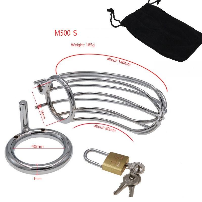 Male Metal Chastity Cage Penis Restraint Device Wearable CB Lock Sexual Tool Cage SM Punitive Design Abstinence Adult Sex Toys
