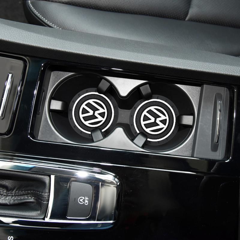 Автомобильные подстаканники VW Места для стаканов Нескользящий коврик Водонепроницаемый коврик для стакана Подставка для напитков Для Volkswagen Golf Polo Tiguan T-ROC колпак на колесо vhcp29 knuz4