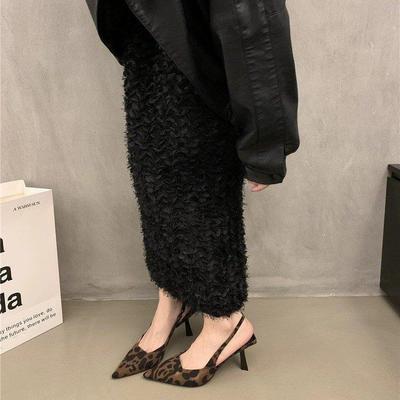 Увеличьте рост и подчеркните длину ног, удобная и элегантная женская обувь, нишевый дизайн, и носите универсальные сандалии с леопардовым принтом