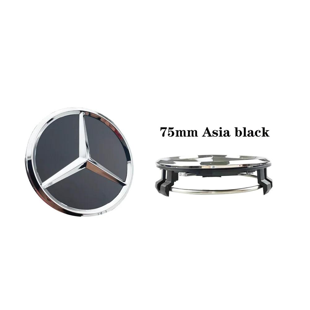 For Benz a24Pcs 75MM Car Wheel Center Hub Caps AMG Wreath for Mercedes Benz GLE GLK SLK CLA CLK W203 W204 W205 W209 W210 W211 W212
