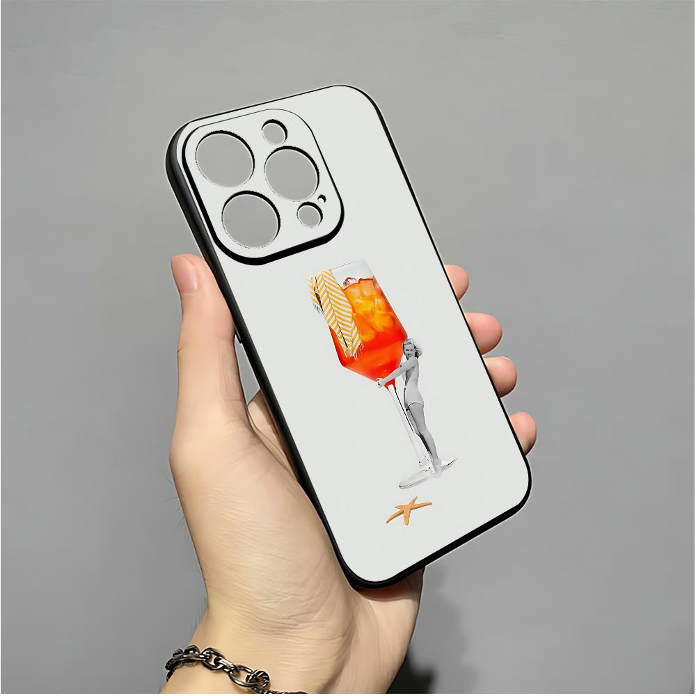 Чехол для телефона Aperol Spritz для iPhone 16,15,14,13,12,11,XS,XR,X,8,7,Pro,Max,Plus,mini Силиконовый Черный Чехол