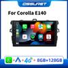 8G 128G 2 Din Android Авто Магнитола Мультимедийный Плеер Для Toyota Corolla E140/150 2007 - 2011 Навигация GPS Головное Устройство Интеллектуальный Carplay