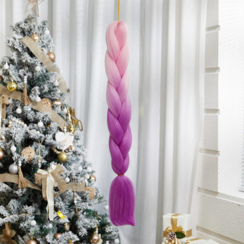 ALAN EATON Синтетические наращивания волос радужного цвета Jumbo Braid 24 дюйма, высокотемпературные волокна для наращивания волос, вязаные крючком своими руками