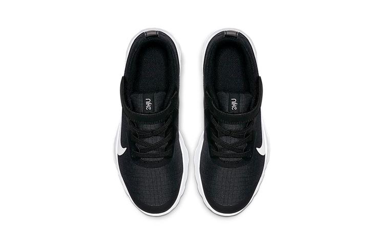 Nike Исследуйте низкие детские беговые кроссовки Strada из синтетической кожи и текстиля, устойчивые к истиранию, черные с белым CD9016-002
