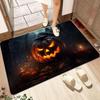 Дверной коврик на тему Хэллоуина с жуткими узорами тыквы, летучей мыши, дома с привидениями, мягкий декоративный коврик для прихожей для дома, для помещения