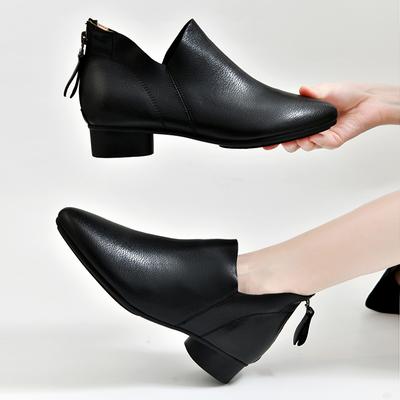 2024 Осень Новые Ретро Женские Ботинки Натуральная Кожа Ботильоны Современные Острые Носки Кожаные Туфли Вестерн Ботинки Челси