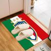 Italian Football Crest Printed Office Carpet Chair Cushion  Entryway Rug, Rugs for Living Room, Bedroom Christmas gifts