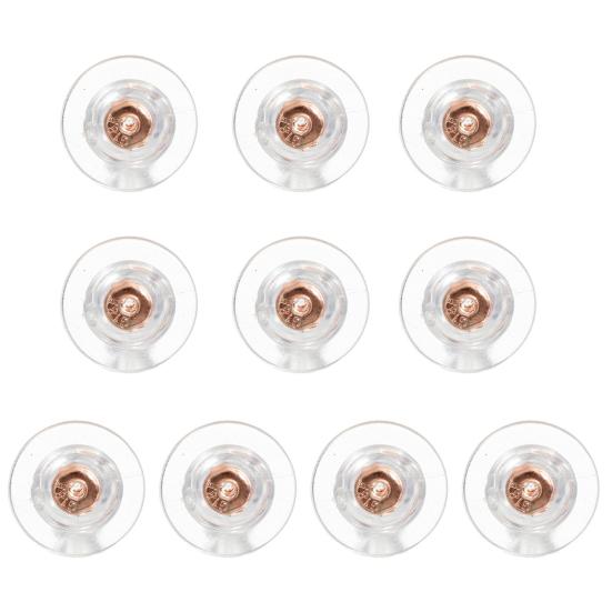 10Pcs Silicone Earring Backs Hypoallergenic Soft Clear Earring Backs Replacements Nickel Lead Free Double Safety Locking Earring Backs