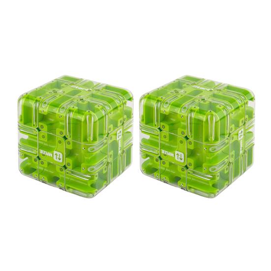 1/2 шт. 3D Пазл Лабиринт Куб Развивающая Головоломка Ручной Лабиринт с Перекатывающимся Шариком Куб Лабиринт Пространственное Восприятие Тренировка Логического Мышления Игрушка Лабиринт с Бусинами