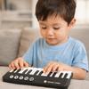 Portable Design Learning Piano Keyboard 7 Colors LED Musical Instrument Toy  Birthday Gift