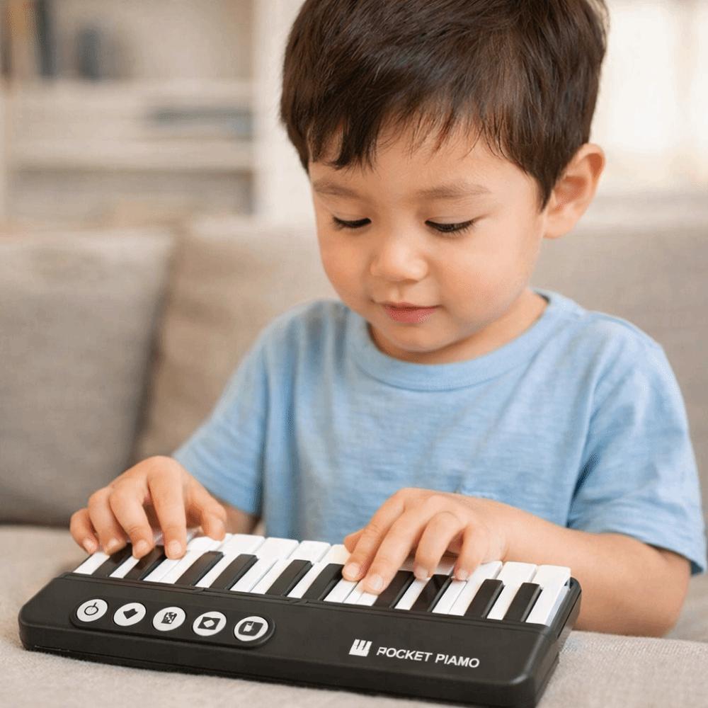 Portable Design Learning Piano Keyboard 7 Colors LED Musical Instrument Toy  Birthday Gift