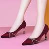 Fashion Crystal High Heels Women Shoes Summer Pointed Toe Elegant Party Shoes 2024 Fashion Sandals New Dress Shallow Pumps Mujer Zapatos