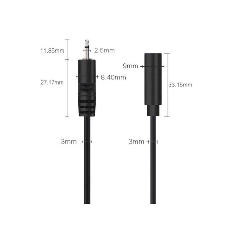 5 шт. 25 см 2,5 мм моно 2-контактный 3-контактный соединительный кабель мужской женский штекер 2-контактный 3-контактный удлинительный провод аудиокабель зарядное устройство