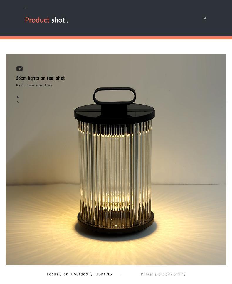 New Chinese Style Solar Outdoor Pillar Light for Villa Courtyard Entrance