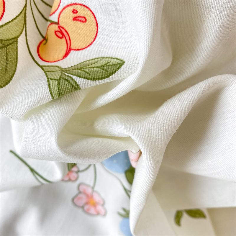 Комплект из четырех предметов из чистого хлопка, 60 штук, небольшой свежий комплект из трех предметов для спальни, осенне-зимний утолщенный пододеяльник, простыня