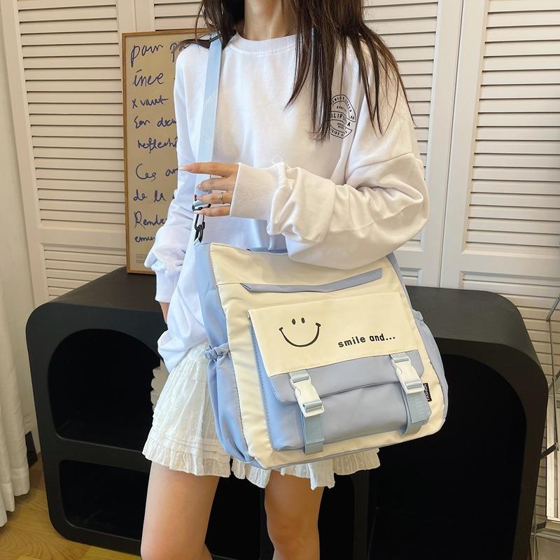 Студенческая сумка для канцелярских принадлежностей большой вместимости, портативная сумка для хранения, новая сумка, сумка через плечо, сумка-мессенджер.