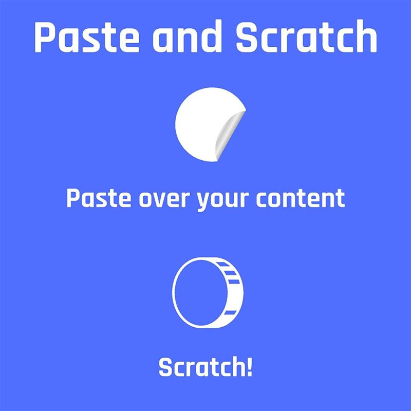 150 шт./5 листов Наклейки для скретч-слоя для изготовления скретч-карт круглые 25 мм