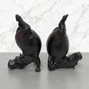 Artistic Tabletop Ornaments Clumsy Hippo Bookends, Funny Heavy Resin Acrobatic Bookend Holders, Creative Notebook Stand Office Bookshelf Decor