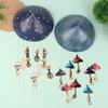 Mushroom Campanula Handmade Art Resin Mushroom Wind Chime Colorful Mushrooms For Outdoor Indoor Decor Patio Balcony Garden