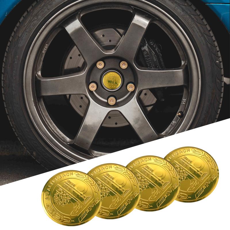 4Pcs Automotive Wheel Hub Center Cover Badge Sticker For Mercedes Benz AMG Smart W205 C300 W203 W206 W108 W124 W126 W140 W168