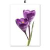 Lavender Picture Nordic Minimalist Canvas Painting Flower Wall Art Prints Purple Art Posters and Prints for Living Room No Frame