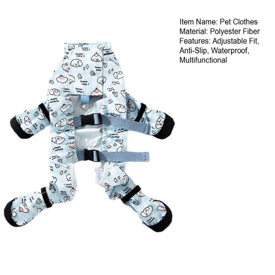 Брюки от грязи для питомцев Нескользящие Водонепроницаемые Дождевые ботинки для собак с регулируемой подтяжкой Уличные Брюки от пыли Снежные ботинки для маленьких и средних активных собак