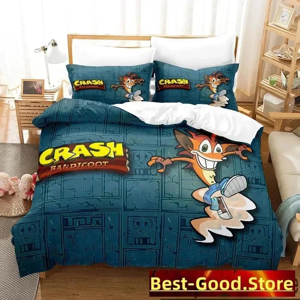 3D Печать Игровой Комплект Постельного Белья Crash Bandicoot Пододеяльник Простыня Печатный Комплект Постельного Белья Наволочка Полный Queen King Размер Одеяло Спальня