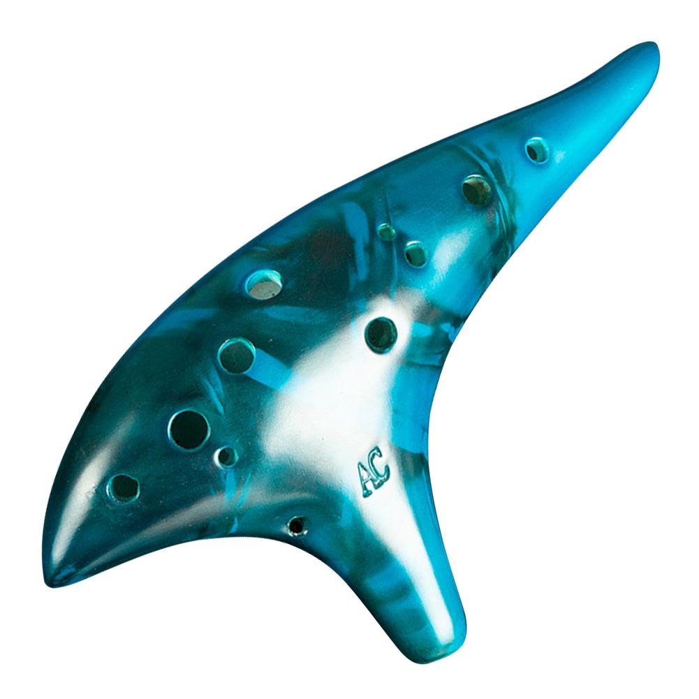 12 Hole Natural Ocarina Stable Intonation Alto C Tone Smokey Fired Ocarinas with Protective Bag Gift for Kid Adult