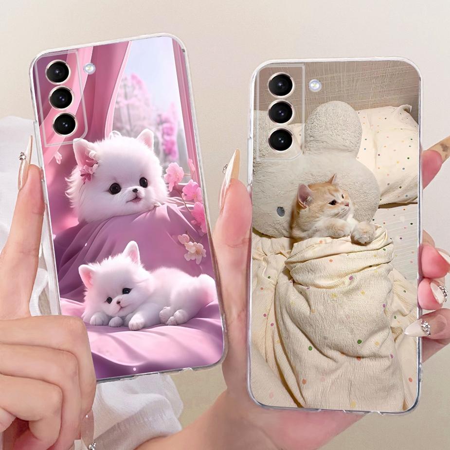 Чехол для Samsung Galaxy S21 Plus S21 FE Роскошный Чехол с Рисунком Цветов и Бантом Мягкий Силиконовый Чехол Для Samsung S21 Ultra S 21 S21+ Сумки