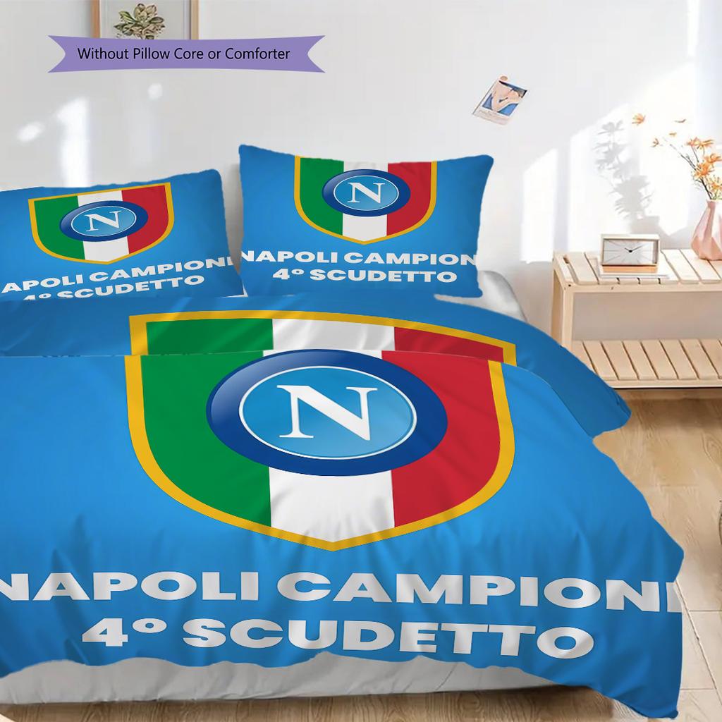 SSC Napoli Комплект постельного белья с узором Одеяло Пододеяльник Наволочка Домашний Декор Подарок на День Рождения (1 пододеяльник + 2 наволочки, без наполнителя)