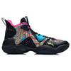Li-Ning Air Strike Shock Absorption Non-Slip Wear-Resistant Support Mid-Top Basketball Shoes Men Basketball Shoes Black Multicolor ABPR067-2
