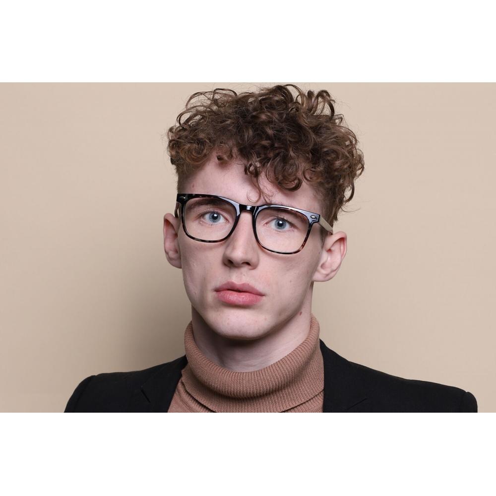 Full Rim Square Blue Tortoise Smartbuy Collection Cest Cp112g Fashion Unisex Eyeglasses