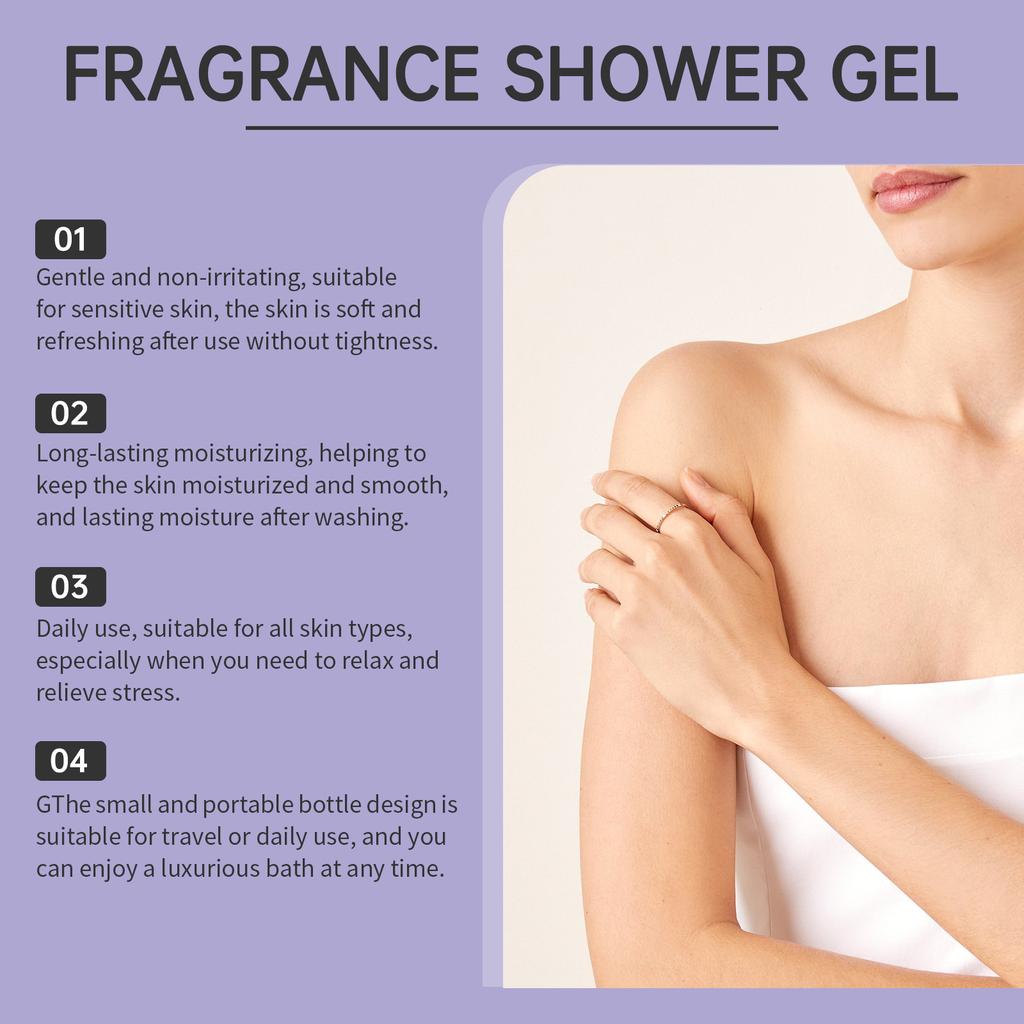 Shower Gel Gentle Moisturizing Soothing Skin Lasting Oil Control Deep Cleansing,100ML