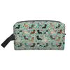 Dachshund and Flowers Print Storage Bags Cute Sausage Dog Makeup Pouch Waterproof Toiletry Bag Large Capacity Cosmetic Bag