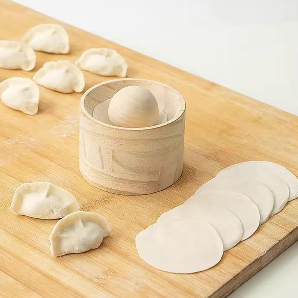 Wood Dumpling Wrapper Maker, Wooden Mold, Suitable For Making Round Buns, Hand-made Pies, And Spherical Dumpling Wrappers