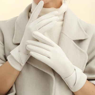 Женские замшевые зимние перчатки с сенсорным экраном, термоперчатки с плюшевой подкладкой, теплые перчатки для путешествий, поездок на работу, вождения, свиданий