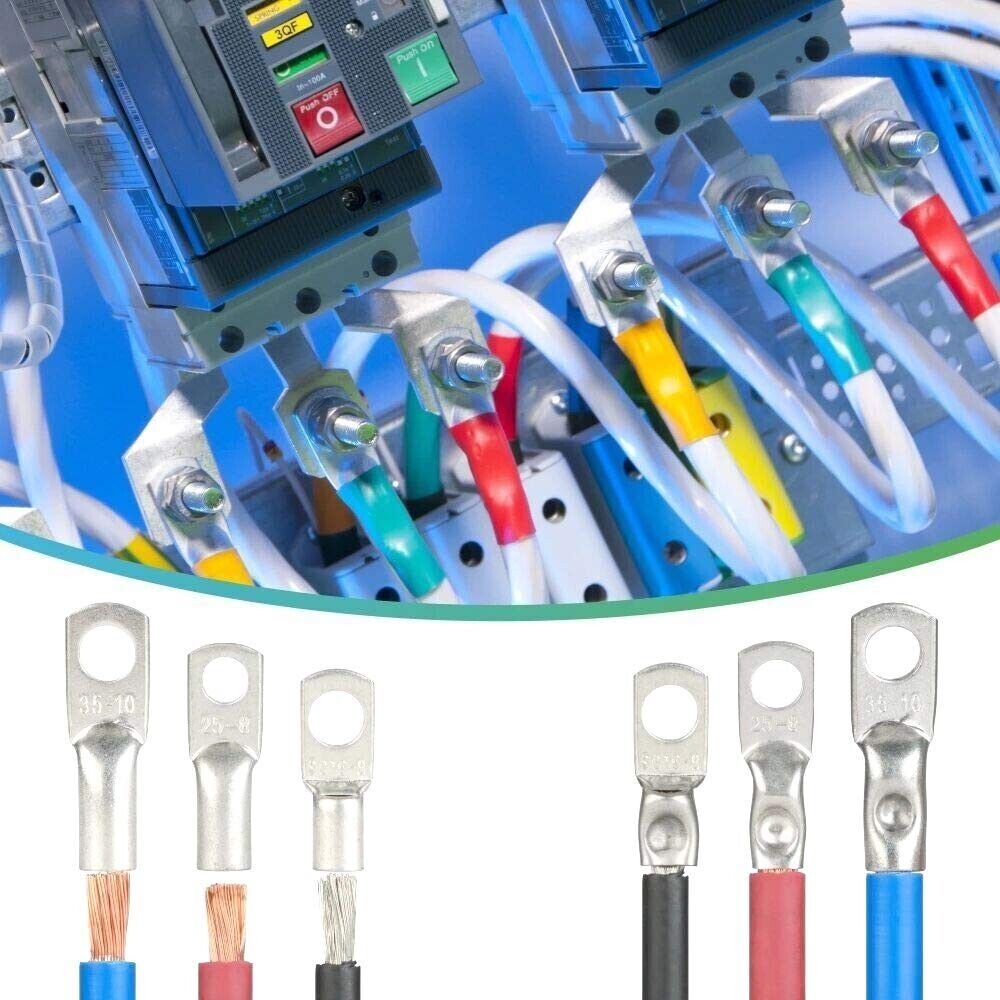 240 шт. кабельные наконечники аккумуляторные медные кольцевые обжимные клеммы электрические соединители проводов