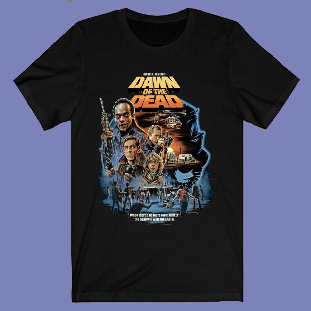 Dawn of The Dead Famous Horror Movie Men's Black T-shirt Size S-5XL