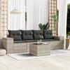 VidaXL Garden Lounge Set with Cushions 5 Pcs, Sofas with Backrest, Furniture Set, Patio Terrace Furniture, Grey 3222291