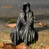 Halloween Grim Reaper Figurine Spooky Black Robe Death Ghost Resin Statue Sculpture Indoor Home Office Desktop Decoration Ornament Festival Gift