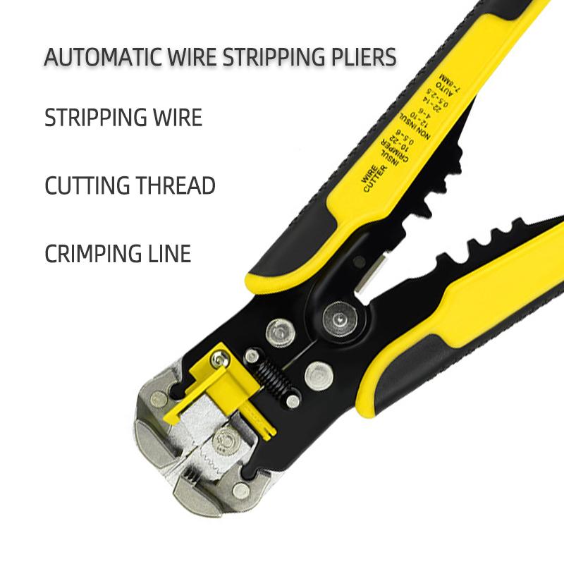 1Pc Multifunctional Wire Stripper Cable Clipper Crimping Pliers Quick Stripping Wire Pliers Electrical Tool for Stripping Wires