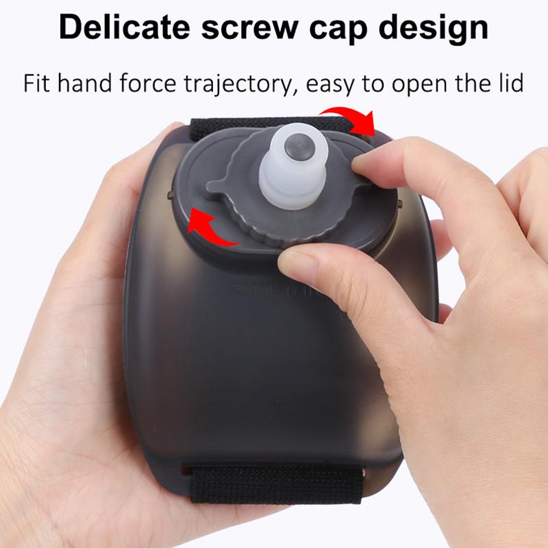 7Oz Mini Running Wrist Water Bottle Kettle Holder Wrist Storage Hydration Pack Soft Flask For Marathon Riding Fitness Climbing