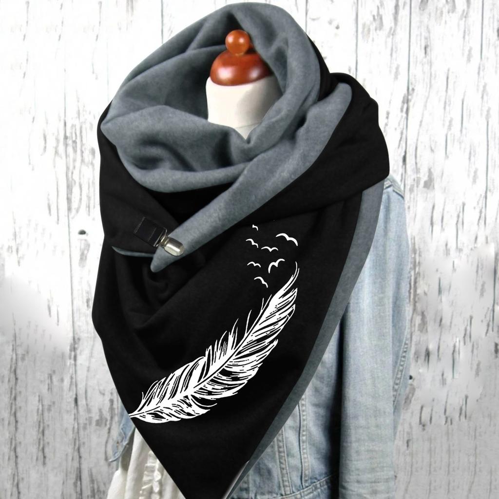 Шарф унисекс Шарфы на пуговицах с принтом Мягкий теплый шарф для лобового стекла