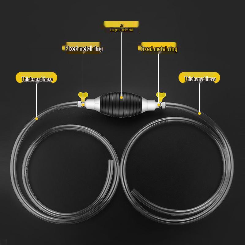 Manual Fuel Tank Oil Extraction Suction Pipe - Self-Priming Gasoline Pump Gadget for Household Use