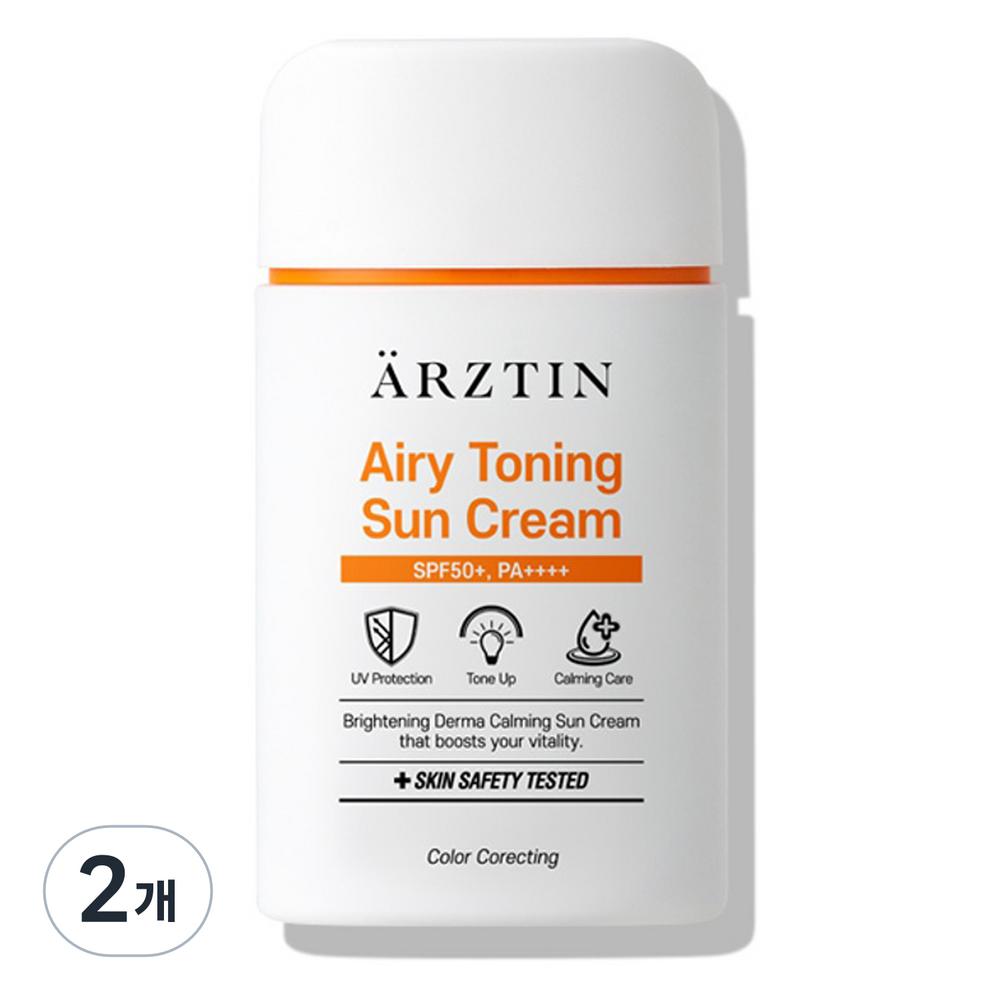 Erztin Airy Toning Sun Cream SPA50+ PA++++, 60ml, 2 Units