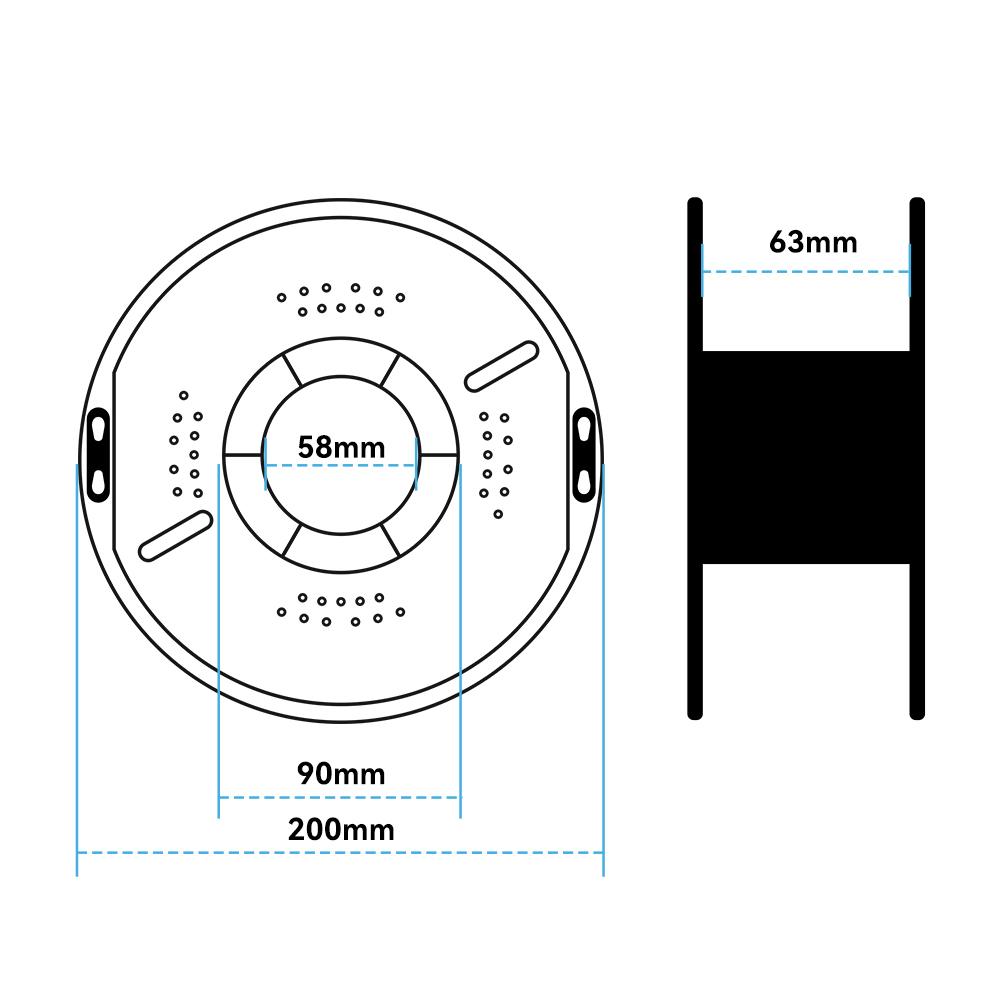 KINGROON 5KG(11LBS) ABS Filament 1.75mm High Strength Toughness 3D Printer Material Black White Multicolor ABS 1kg*5 Roll